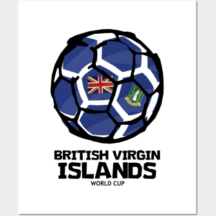 British Virgin Islands Football Country Flag Posters and Art